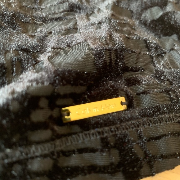 Calvin Klein Black Abstract Faux Suede Top - Picture 5 of 8